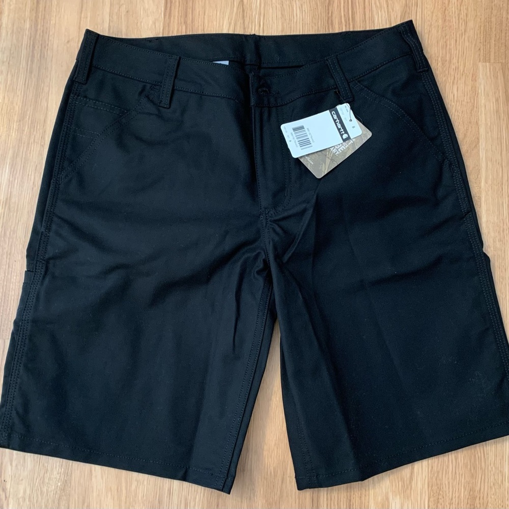 Carhartt Women's Black Flat Front Shorts